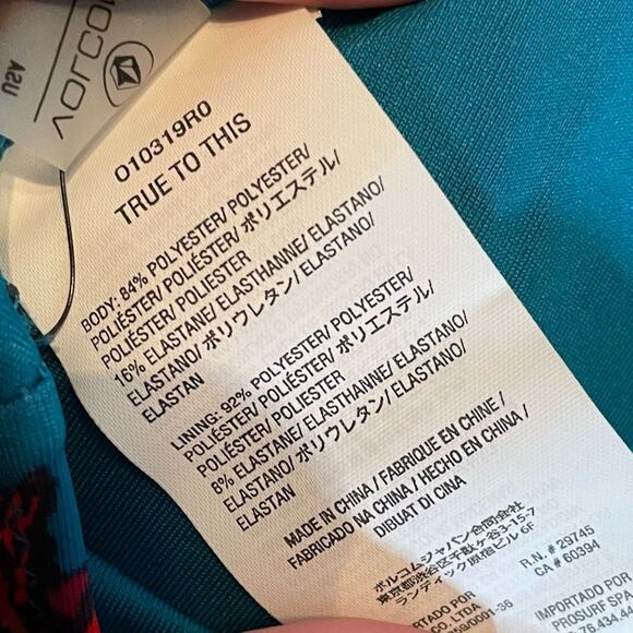 Volcom Good To Grow V-Neck Top & Hipster Bottom - Stormy Blue Women’s Sz L NWT - Picture 7 of 14